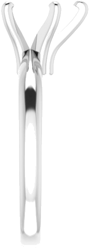 14K White 8.5 x 5.5 mm Pear Solitaire Engagement Ring Mounting (4)