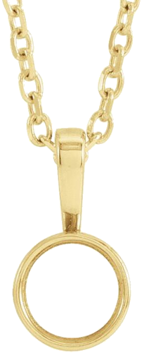 Pakabukas „Bezel-Set Solitaire“ 585 Geltonojo Aukso Round 5mm (1)