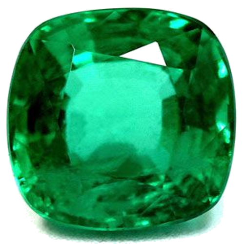 2.83 carat GREEN Cushion Smaragdas (1)