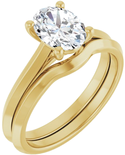 14K Yellow 8x6 mm Oval Solitaire Engagement Ring Mounting (6)