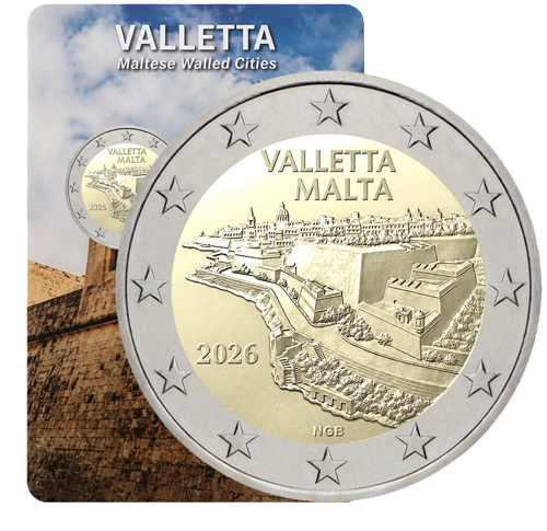 2026 Malta Defensive Fortress 2 Euro Coin BU in card (1)