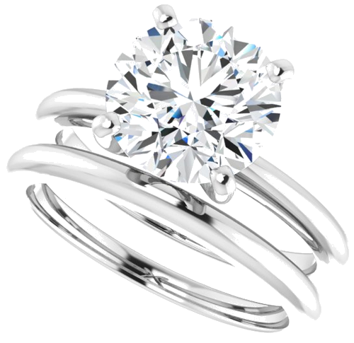 Platinum  9 mm Round Solitaire Engagement Ring Mounting (10)