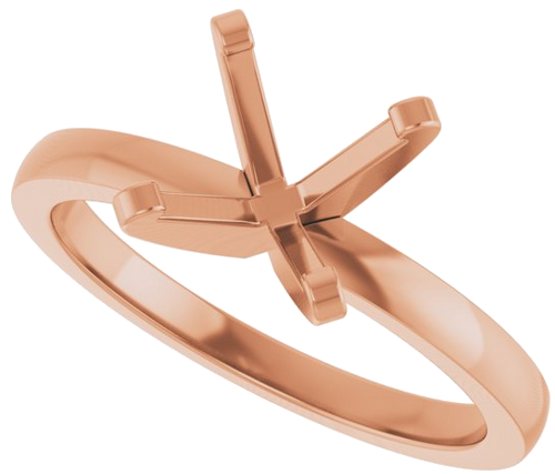 14K Rose 7.8-8.6 mm Round Solitaire Engagement Ring Mounting (5)