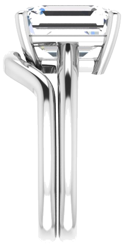 Sterling Silver 11x9 mm Emerald Solitaire Engagement Ring Mounting (9)