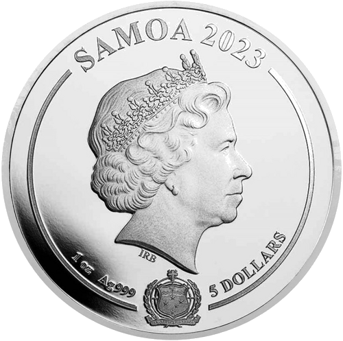 1 oz Road Runner 2022 Samoa 5 dolerių sidabrinė moneta (2)