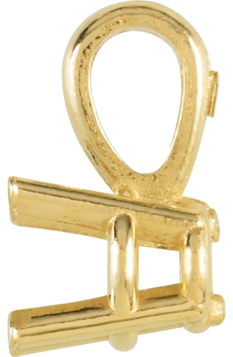 14K Yellow 3.5 mm Round Youth Solitaire Pendant Mounting (2)