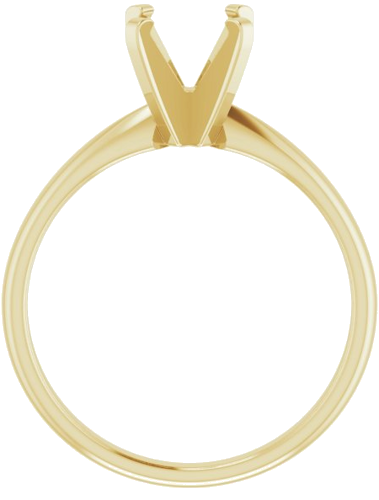 14K Yellow 6.6-7.2 mm Round Solitaire Engagement Ring Mounting (2)