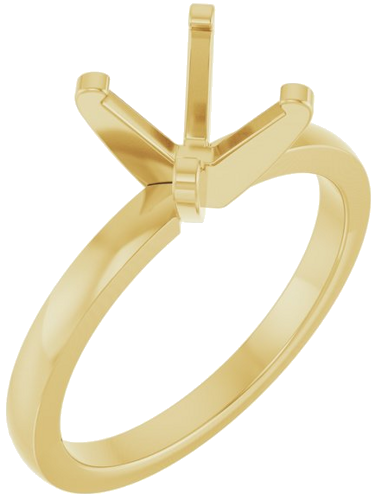 Sužadėtuvių Žiedas „Solitaire“ 585 Geltonojo Aukso Round 7.6mm (1)