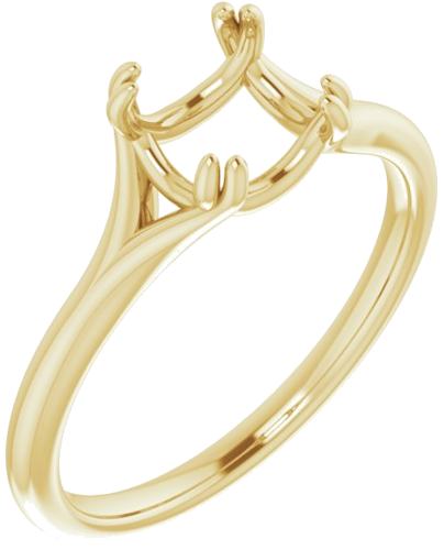 Sužadėtuvių Žiedas „Twin-Prong Solitaire“ 14k yellow gold Square 5.5mm (1)