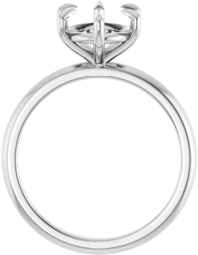 Sužadėtuvių Žiedas „Solitaire“ 585 Baltojo Aukso Oval 10mm x 8mm (2)