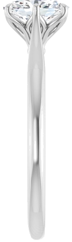 Sužadėtuvių Žiedas „Solitaire“ 585 Baltojo Aukso Oval 7mm x 5mm (9)