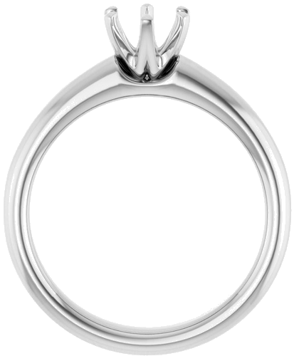 14K White 5.8 mm Round Engagement Ring Mounting (2)