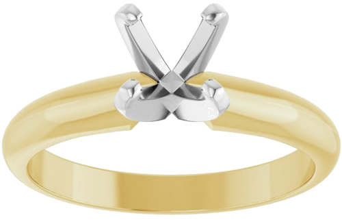 Sužadėtuvių Žiedas „Light Solitaire“ 585 Baltojo Ir Geltonojo Aukso Square 4.5mm (3)