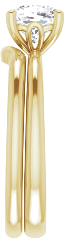 Sužadėtuvių Žiedas „Solitaire“ 585 Geltonojo Aukso Cushion 6mm (9)