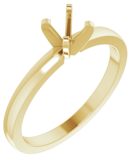 Sužadėtuvių Žiedas „Solitaire“ 585 Geltonojo Aukso Round 4.6mm (1)