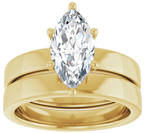 14K Yellow 12x6 mm Marquise Solitaire Engagement Ring Mounting (8)