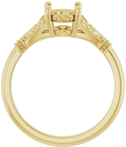 Sužadėtuvių Žiedas „Split Shank“ 585 Geltonojo Aukso Oval 8mm x 6mm (2)