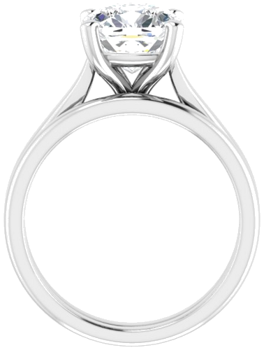 Sužadėtuvių Žiedas „Solitaire“ 585 Baltojo Aukso Cushion 8mm (7)