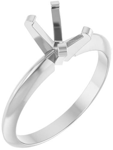 Sužadėtuvių Žiedas „Solitaire“ 585 Baltojo Aukso Emerald 6.5mm x 4.5mm (1)