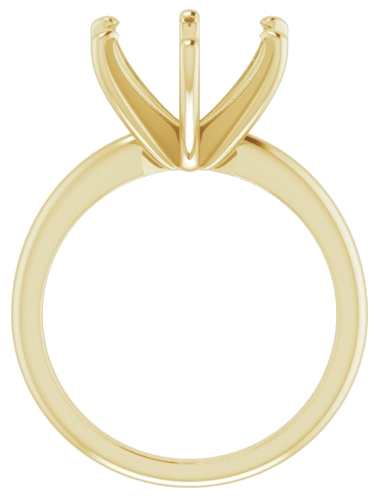 14K Yellow  11 mm Round Solitaire Engagement Ring Mounting (2)