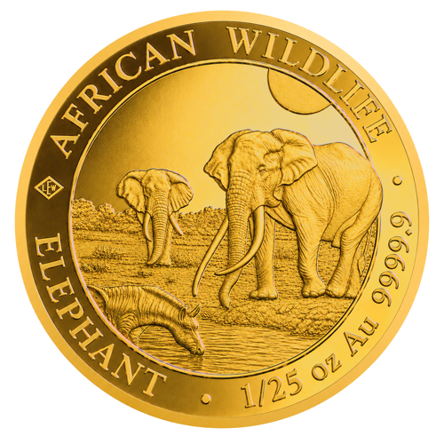 1/25 oz Elephant 2026 Somalia Gold Coin (1)