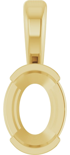 Pakabukas „Half-Bezel Solitaire“ 585 Geltonojo Aukso Oval 8mm x 6mm (1)