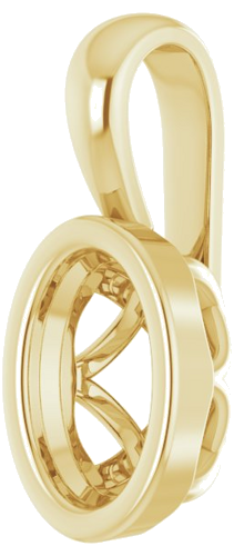 Pakabukas „Solitaire“ 585 Geltonojo Aukso Oval 6mm x 4mm (2)