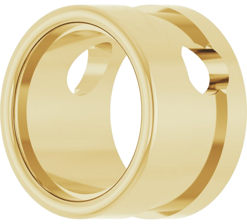 18K Yellow 7 mm Round Bezel-Set Slide Pendant Mounting (2)