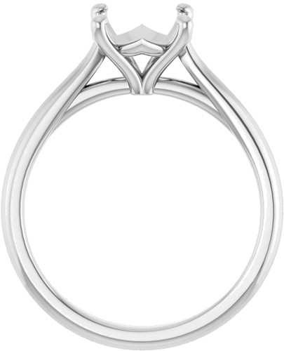 Sužadėtuvių Žiedas „Solitaire“ 585 Baltojo Aukso Round 8.2mm (2)