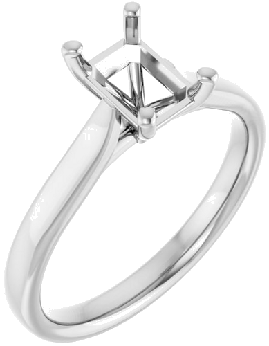 Sužadėtuvių Žiedas „Solitaire“ 950 Platinos Emerald 7mm x 5mm (1)