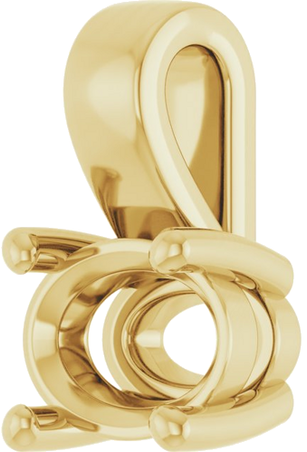 Pakabukas „Solitaire“ 417 Geltonojo Aukso Oval 7mm x 5mm (2)