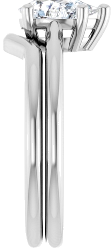 Sužadėtuvių Žiedas „Solitaire“ 417 Baltojo Aukso Pear Shape 8mm x 5mm (7)