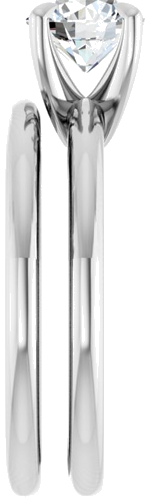 14K White 6.5 mm Round Solitaire Engagement Ring Mounting (9)