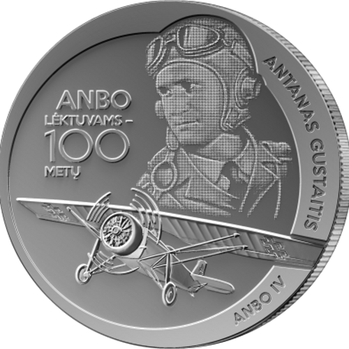 2025 Литва – памятная монета 1,50 евро Самолётам ANBO – 100 лет (1)