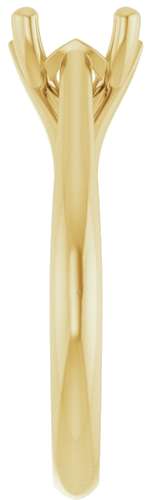 14K Yellow 6 mm Cushion Solitaire Engagement Ring Mounting (4)