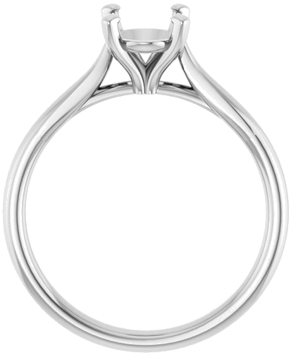 Sužadėtuvių Žiedas „Solitaire“ 417 Baltojo Aukso Oval 8mm x 6mm (2)