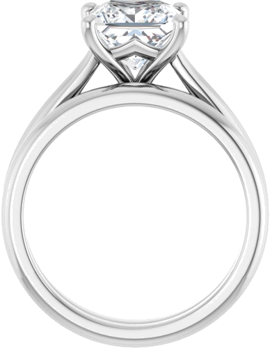 Sužadėtuvių Žiedas „Solitaire“ 585 Baltojo Aukso Square 7mm (7)