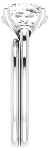 14K White  8 mm Cushion Solitaire Engagement Ring Mounting (9)