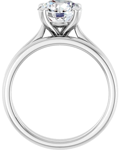 Platinum 8 mm Round Engagement Ring Mounting (7)