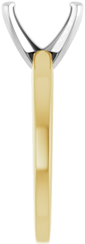 Sužadėtuvių Žiedas „Solitaire“ 585 Baltojo Ir Geltonojo Aukso Emerald 8mm x 6mm (4)