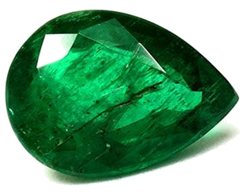4.6 carat GREEN Pear Smaragdas (1)