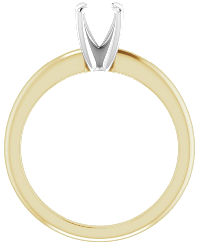 14K Yellow White 5.5 mm Round Solitaire Engagement Ring Mounting (2)