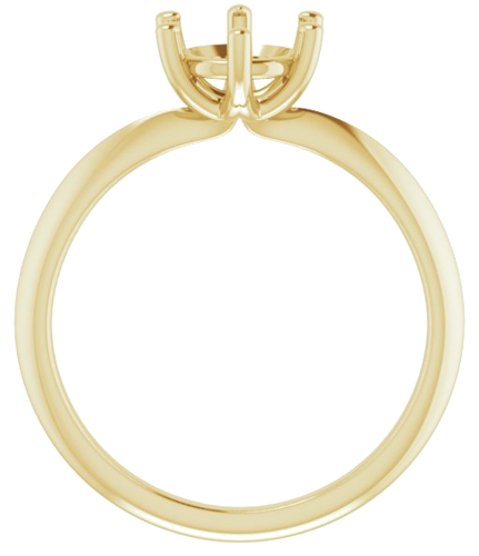 14K Yellow 7 mm Round 6-Prong Engagement Ring Mounting (2)