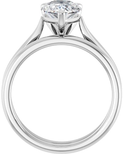 14K White 10x7 mm Pear Engagement Ring Mounting (7)