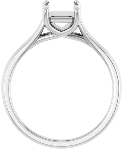 Sužadėtuvių Žiedas „Solitaire“ 585 Baltojo Aukso Emerald 8mm x 6mm (2)