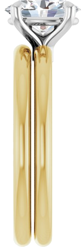 Sužadėtuvių Žiedas 585 Baltojo Ir Geltonojo Aukso Oval 8mm x 6mm (9)