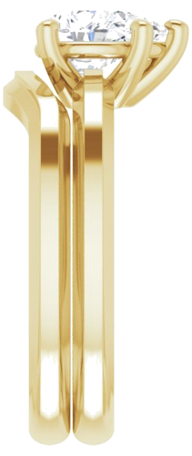 Sužadėtuvių Žiedas „Solitaire“ 585 Geltonojo Aukso Pear Shape 8mm x 6mm (9)