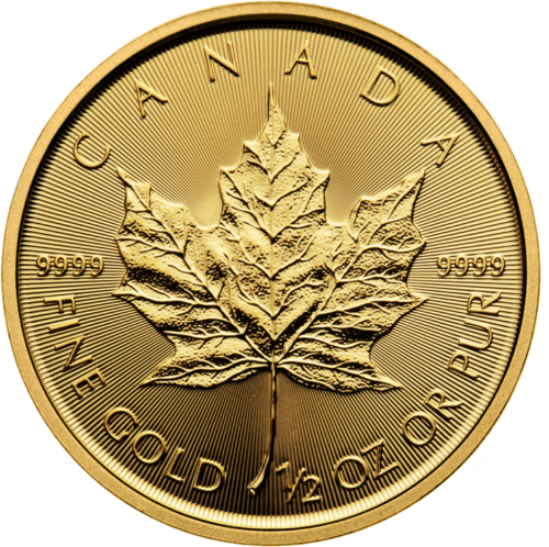 1/2 oz Кленовый лист 2022 Канада золотая монета (1)