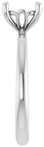 Sužadėtuvių Žiedas „Solitaire“ 585 Baltojo Aukso Round 7.4mm (4)