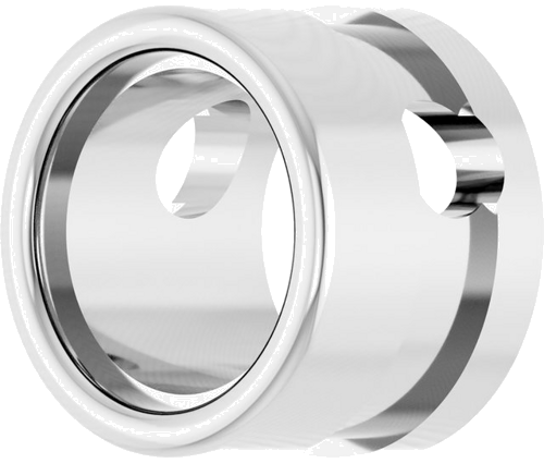 Platinum 5.6 mm Round Bezel-Set Slide Pendant Mounting (2)